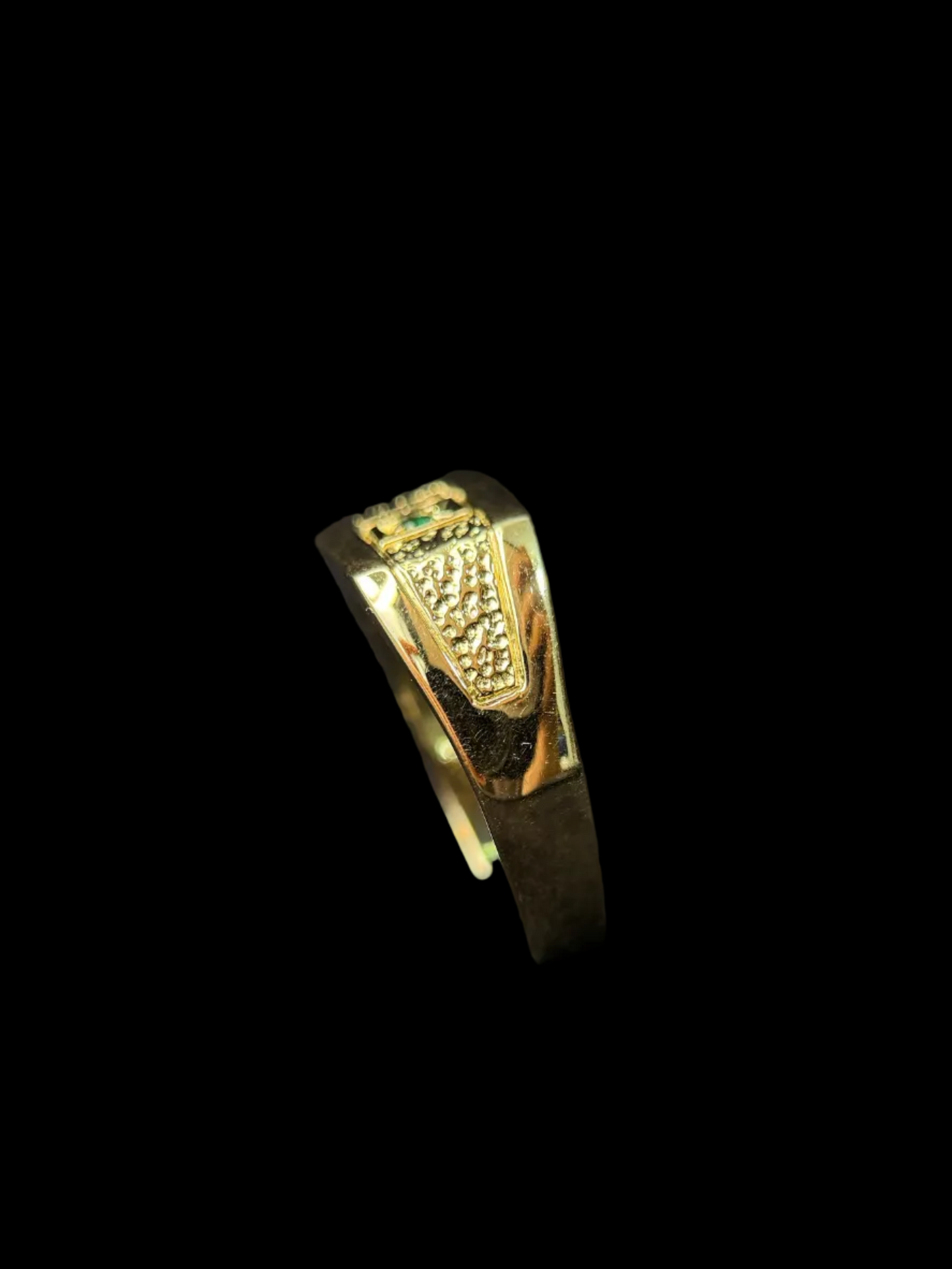 Anillo piedra central texturizado/6.50g.
