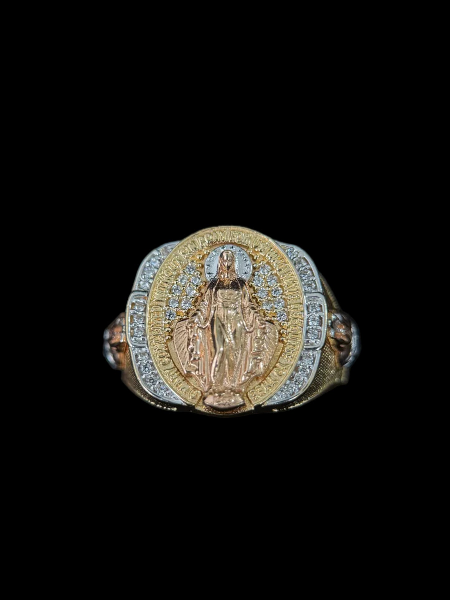 anillo virgen milagrosa/10 g/ 3 oros.