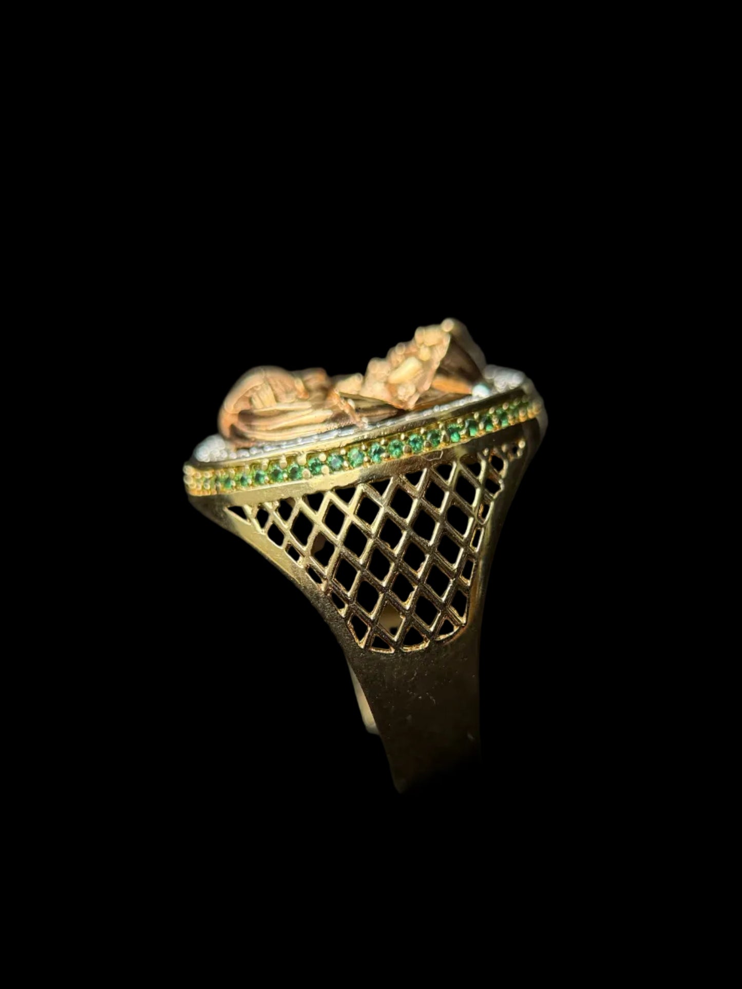 Anillo sagrada familia/ 9.50g/ 2 oros.