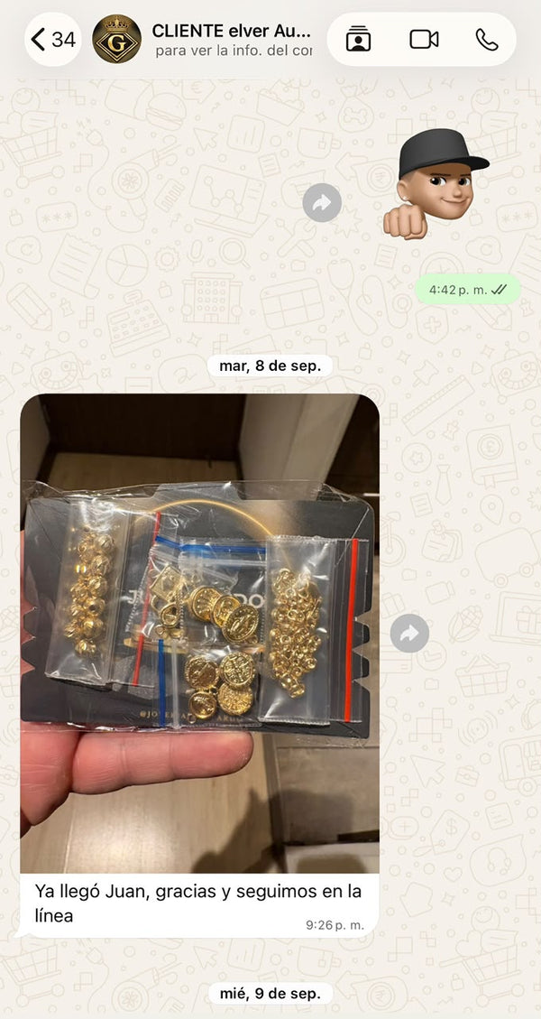Captura de conversación con cliente