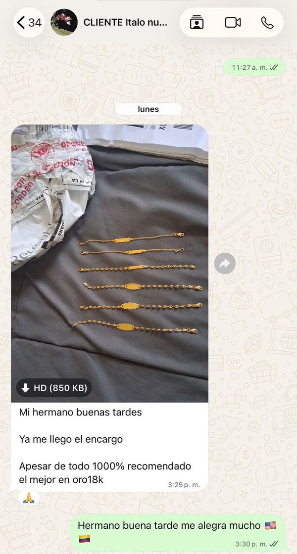 Captura de conversación con cliente